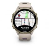 Смарт-годинник Garmin Forerunner 970 French Gray Soft Gold Titanium with French Gray/Translucent Indigo Silicone with Soft Gold Buckle (010-02969-62)