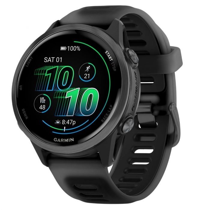 Смарт-годинник Garmin Forerunner 570 42mm Slate Gray with Black/Translucent Black Silicone with Slate Buckle (010-02970-40)
