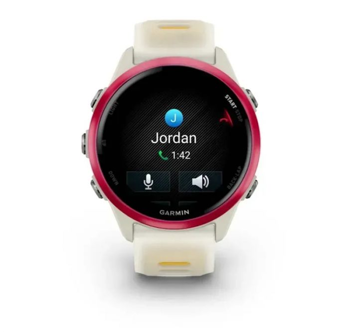 Смарт-годинник Garmin Forerunner 570 42mm Raspberry with Mango/Translucent Bone with Silver Buckle (010-02970-42)