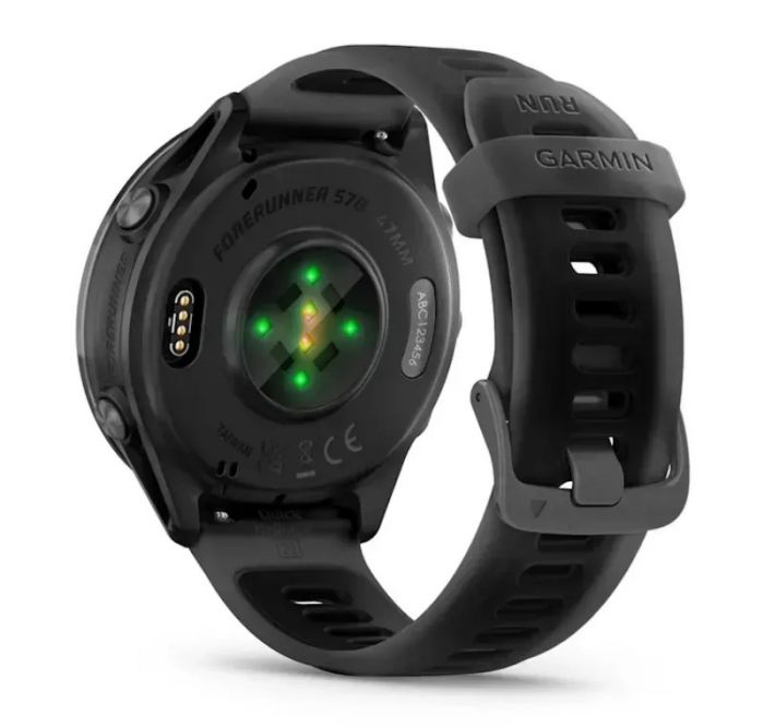 Смарт-годинник Garmin Forerunner 570 47mm Slate Gray with Black/Translucent Black Silicone with Slate Buckle (010-02971-40)