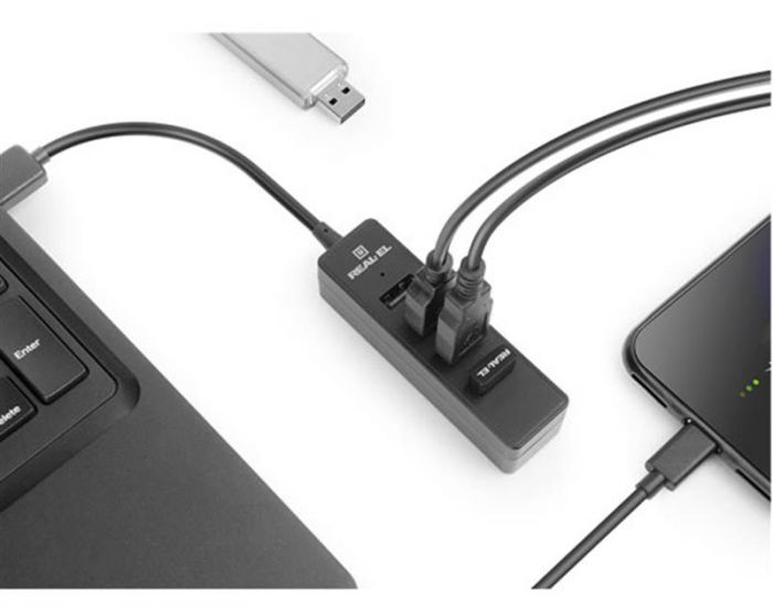 USB-хаб REAL-EL HQ-154 4 ports