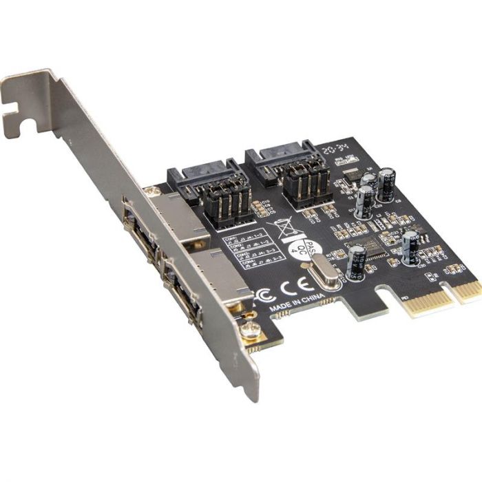 Контролер Frime ASM1061 (ECF-PCIEto2.2SATAIII.LP) PCI-E-2xеSATA+2xSATA III