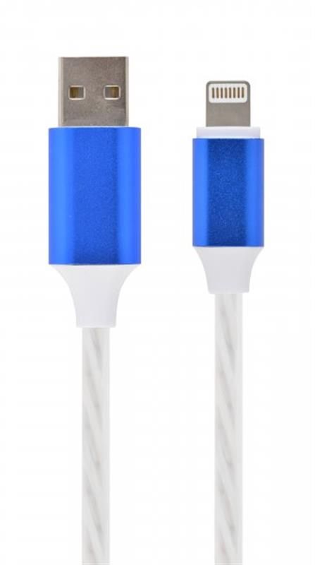 Кабель Cablexpert (CC-USB-8PLED-1M), USB 2.0 - Lightning, 1м, білий