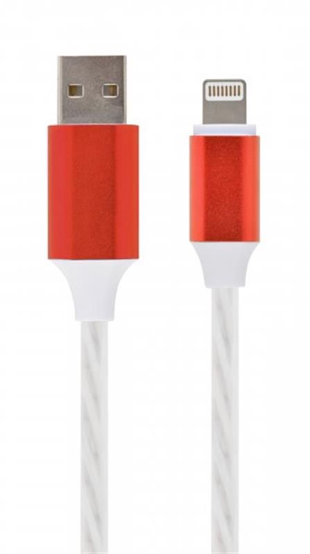 Кабель Cablexpert (CC-USB-8PLED-1M), USB 2.0 - Lightning, 1м, білий