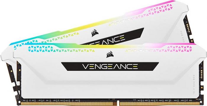 Модуль пам`ятi DDR4 2x8GB/3600 Corsair Vengeance RGB Pro SL White (CMH16GX4M2D3600C18W)