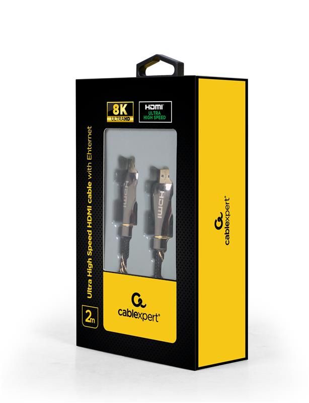 Кабель Cablexpert HDMI - HDMI V 2.1 (M/M), 2 м, чорний (CCBP-HDMI8K-2M) коробка