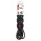 Фільтр живлення Emos (PC1321R) з вимикачем, 3 розетки, 1.5м, Black