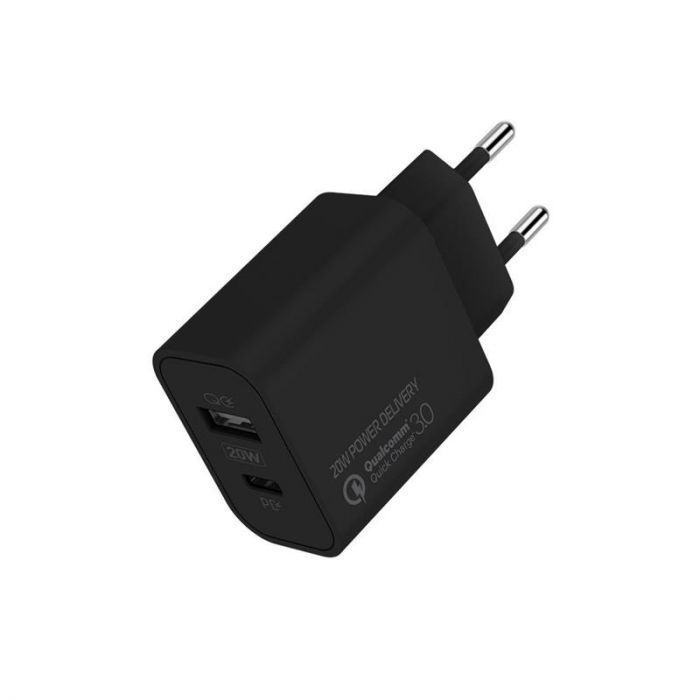 Мережевий зарядний пристрій ColorWay (1USB Type-C PDx3A;1USBx4A) Black (CW-CHS025QPD-BK)