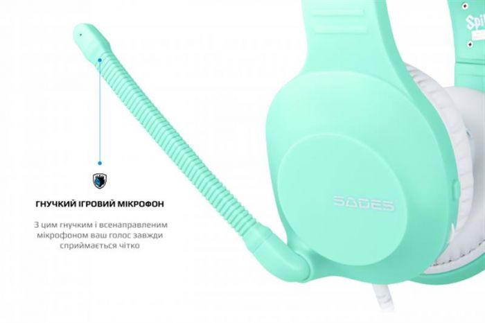 Гарнітура Sades SA-721 Spirits Cyan (sa721cnj)