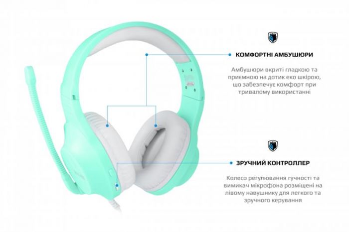 Гарнітура Sades SA-721 Spirits Cyan (sa721cnj)