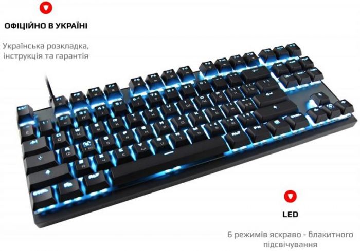 Клавіатура бездротова Motospeed GK82 Outemu Blue Black (mtgk82bmb)