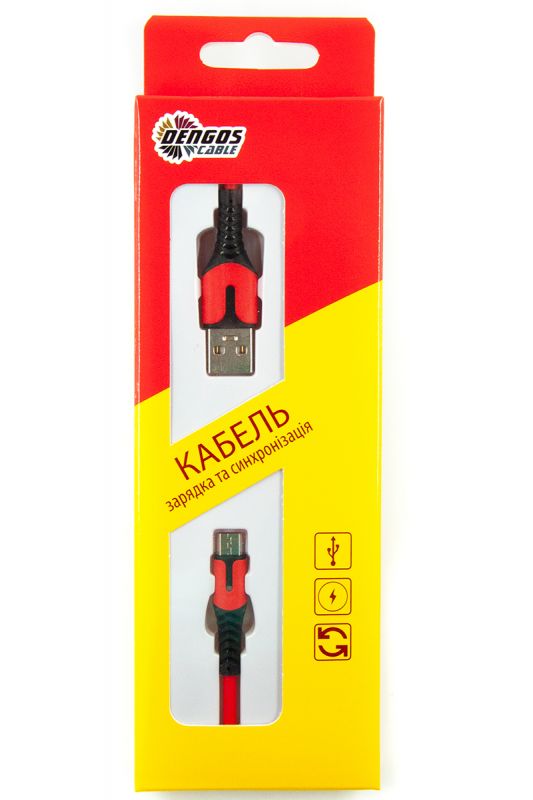 Кабель Dengos USB - micro USB (M/M), 1 м, Red (PLS-M-IND-SOFT-RED)