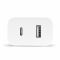 Мережевий зарядний пристрій Ttec SmartCharger Duo USB-C/USB-A 2.4А/12Вт White (2SCS25B)