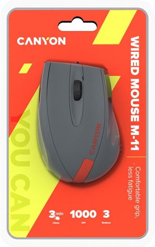 Миша Canyon CNE-CMS11DG Gray/Red USB