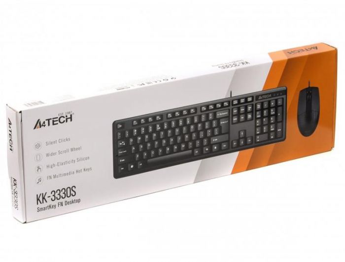 Комплект (клавіатура, миша) A4-Tech KK-3330S Black USB