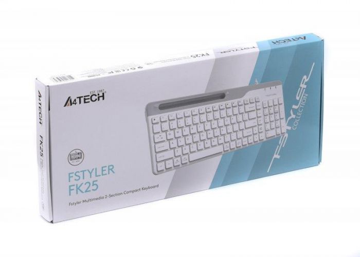 Клавіатура A4Tech Fstyler Ukr FK25 White