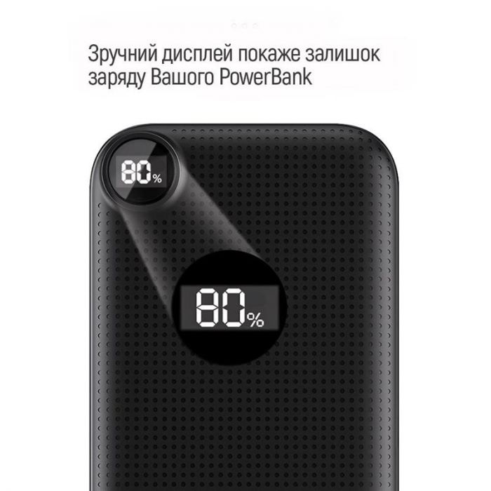 Універсальна мобільна батарея ColorWay Slim, LCD 10000mAh Black (CW-PB100LPH2BK-D)