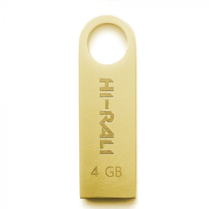 Флеш-накопичувач USB 4GB Hi-Rali Shuttle Series Gold (HI-4GBSHGD)