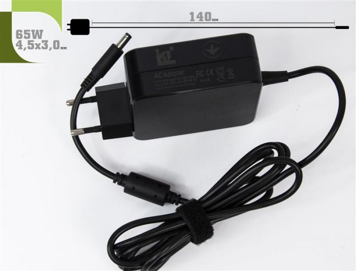 Блок живлення 1StCharger для ноутбука Dell 19.5V 65W 3.34A 4.5х3.0мм Wall Mount (WM1ST19.5V65W4530D)