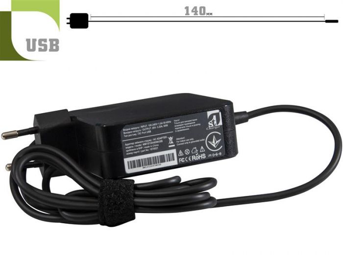 Блок живлення 1StCharger для ноутбука Lenovo 20V 65W 3.25A USB Wall Mount (WM1ST20V65WUSB)