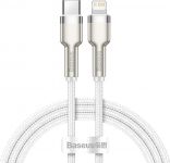 Кабель Baseus Cafule Metal USB-C-Lightning, 1м White (6953156202078)