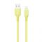 Кабель ColorWay USB-Lightning, soft silicone, 2.4А, 1м, Yellow (CW-CBUL043-Y)
