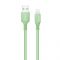 Кабель ColorWay USB-Lightning, soft silicone, 2.4А, 1м, Green (CW-CBUL042-GR)