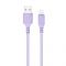 Кабель ColorWay USB - Lightning (M/M), soft silicone, 2.4 А, 1 м, Purple (CW-CBUL044-PU)