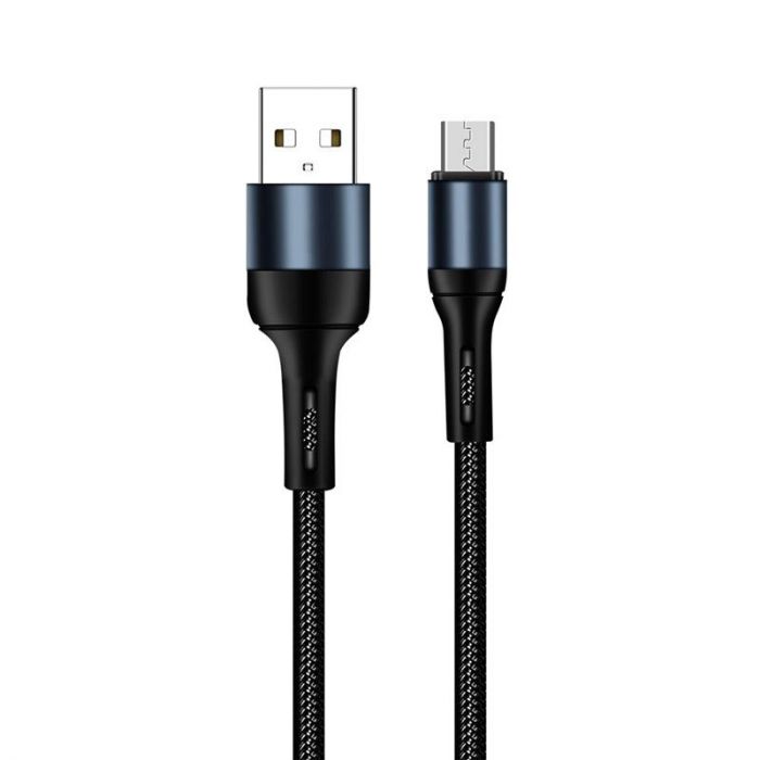 Кабель ColorWay USB - micro USB (M/M), Nylon, 2.4 А, 1 м, Black (CW-CBUM045-BK)