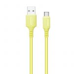 Кабель ColorWay USB - USB Type-C (M/M), soft silicone, 2.4 А, 1 м, Yellow (CW-CBUC043-Y)