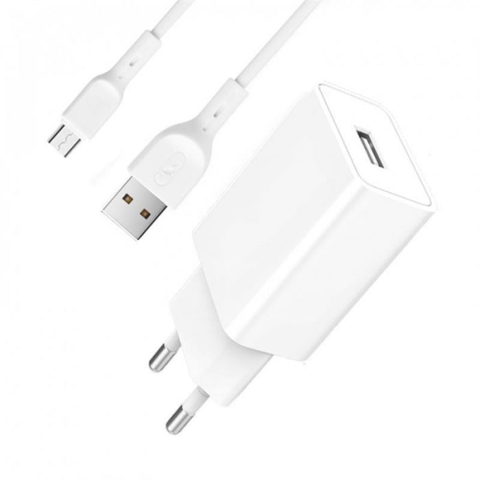 Зарядний пристрій SkyDolphin SC36V (1USB, 2.4A) White (MZP-000118) + кабель microUSB