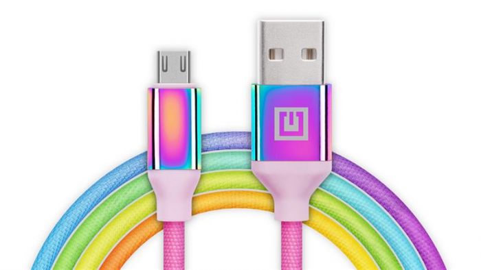 Кабель REAL-EL Premium USB - micro USB (M/M), 1 м, Rainbow (EL123500052)