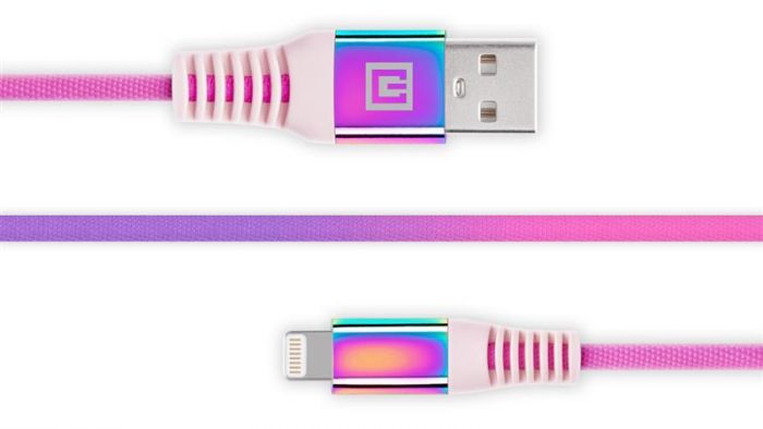 Кабель REAL-EL USB - Lightning (M/M), 1 м, Rainbow (EL123500051)