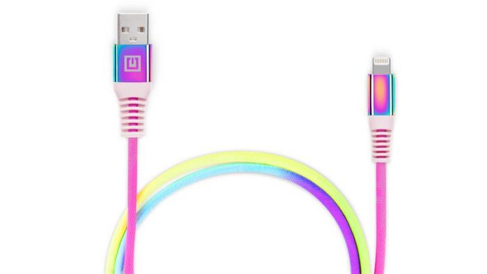 Кабель REAL-EL USB - Lightning (M/M), 1 м, Rainbow (EL123500051)