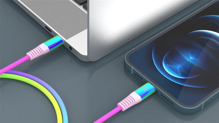 Кабель REAL-EL Rainbow USB-C-Lightning, 1м (EL123500054)