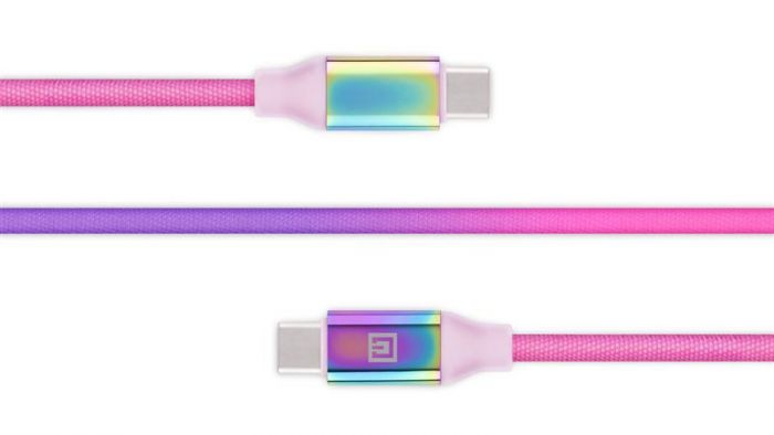 Кабель REAL-EL Premium USB Type-C - USB Type-C (M/M), 1 м, Rainbow (EL123500053)