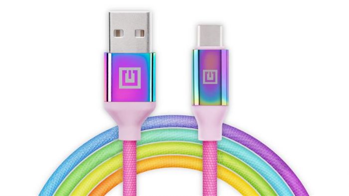 Кабель REAL-EL Premium USB - USB Type-C (M/M), 1 м, Rainbow (EL123500050)