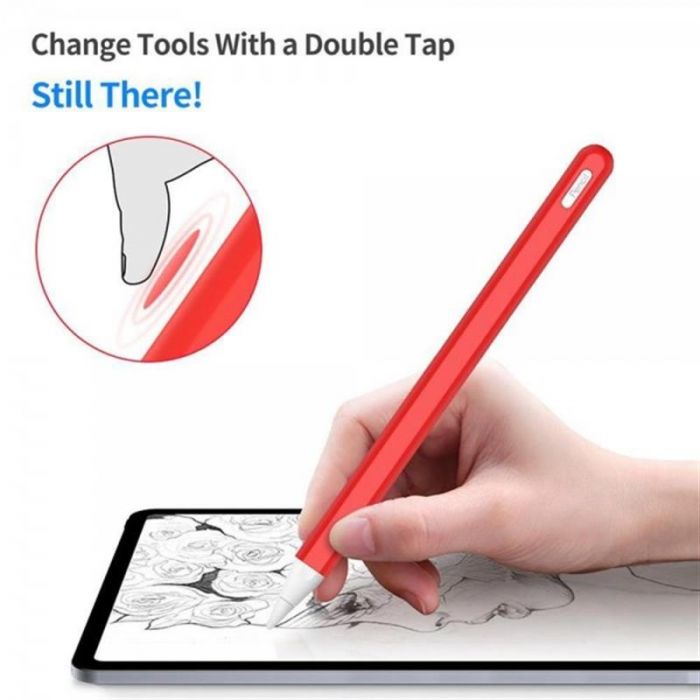 Чохол Goojodoq Button Magnetic TPU для стилуса Apple Pencil 2 Red (1005001784825742R)