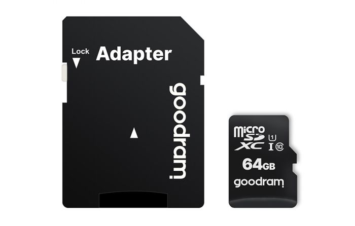 Карта пам`ятi MicroSDXC 64GB UHS-I Class 10 GOODRAM + SD-adapter (M1AA-0640R12)