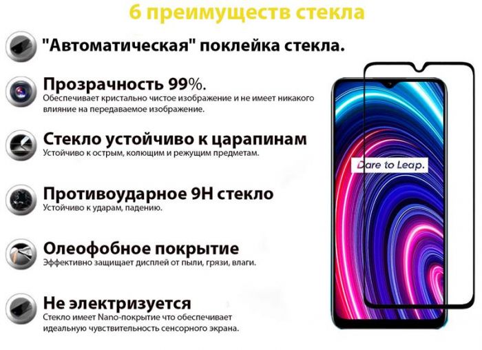 Захисне скло BeCover для Realme C25Y Black (707139)