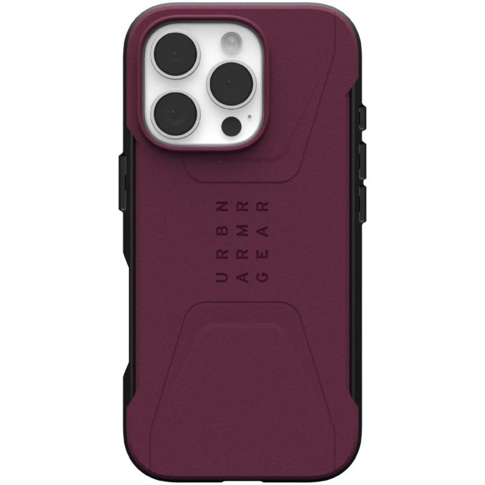 Чохол-накладка Urban Armor Gear Civilian Magsafe для Apple iPhone 16 Pro Bordeaux (114444119049)