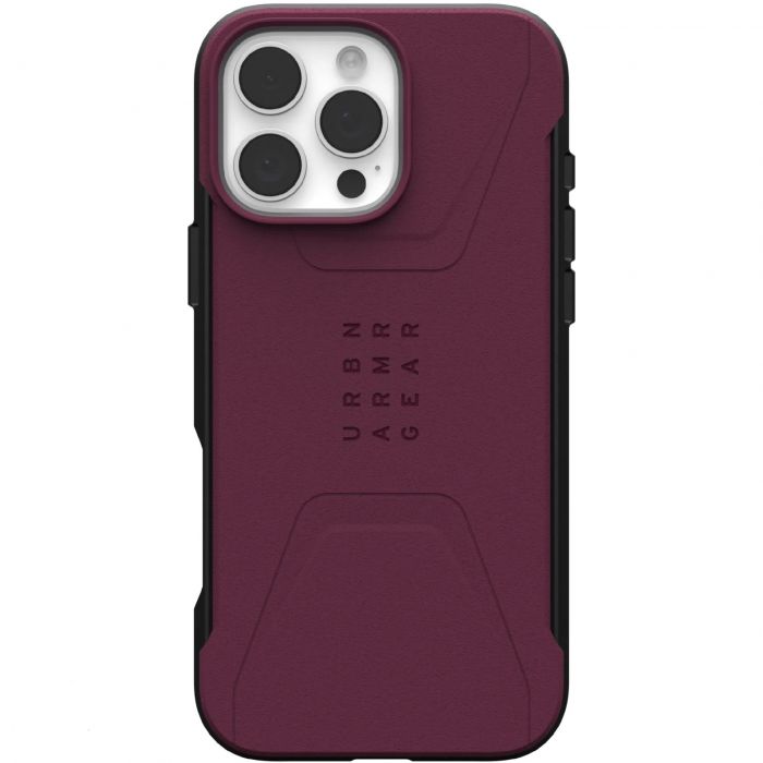 Чохол-накладка Urban Armor Gear для Apple iPhone 16 Pro Max Civilian Magsafe Bordeaux (114445119049)