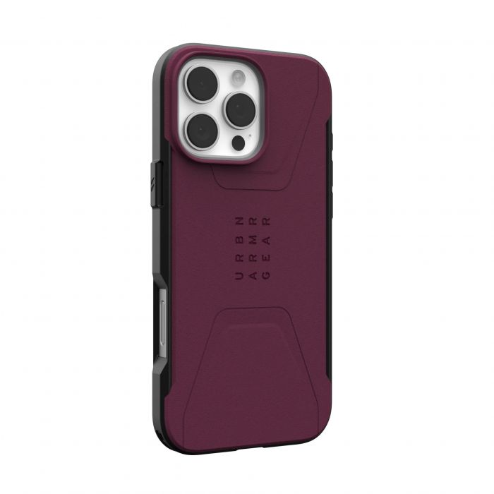 Чохол-накладка Urban Armor Gear для Apple iPhone 16 Pro Max Civilian Magsafe Bordeaux (114445119049)