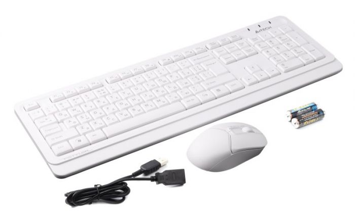 Комплект (клавіатура, миша) бездротовий A4Tech FG1012 White USB