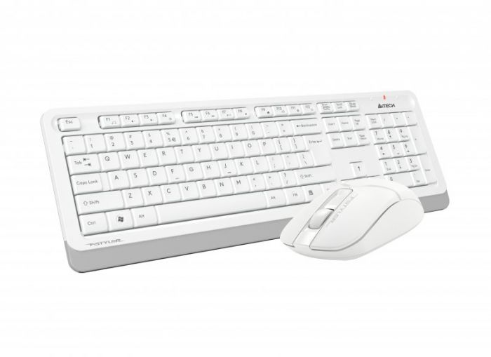 Комплект (клавіатура, миша) бездротовий A4Tech FG1012 White