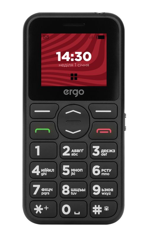 Мобiльний телефон Ergo R181 Dual Sim Black