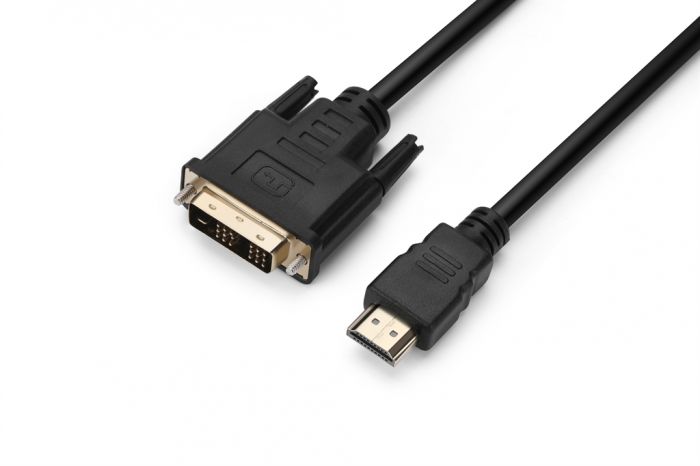 Кабель ProLogix (PR-HDMI-DVI-P-01-30-05m) Premium HDMI-DVI M/M Single Link, 18+1, V1.3, 0,5м