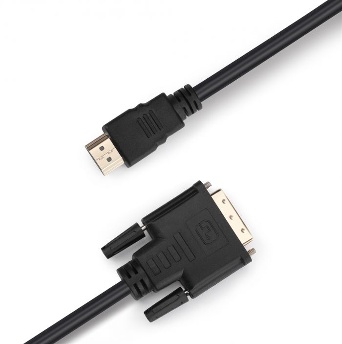 Кабель Prologix Premium HDMI - DVI V 1.3 (M/M), Single Link, 18+1, 0.5 м, Black (PR-HDMI-DVI-P-01-30-05m)