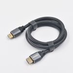 Кабель Prologix Premium High Speed HDMI - HDMI V 2.0 (M/M), 1 м, 4K UHD 60Hz, gold plated, мідь, оплетка, Black (PR-HDMI-HDMI-B-03-30-1m) коробка