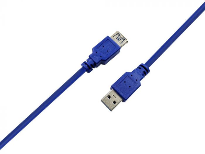 Кабель Prologix подовжувач USB (AM/AF), USB 3.0, 3 м, синій (PR-USB-P-11-30-3m)